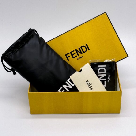 NEW FENDI SUNGLASSES, WOMEN METAL SILVER EYEWAR FENDI WITH CHAIN - Picture 5 of 5